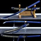 Blaue Klinge  1095 Stahl chinesisches Schwert Schwert kampfbereites Messer scharf