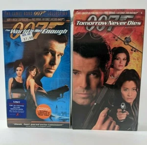 NEW 007 The World is Not Enough & Tomorrow Never Dies James Bond Movies VHS Tape - Picture 1 of 4
