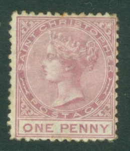 SG 2 St Christopher 1d magenta. A fine mounted mint example CAT £80 - Picture 1 of 1