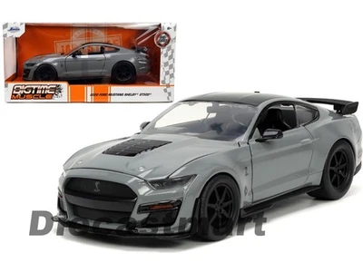 Jada 1:24 Big Time Muscle 2020 Ford Mustang Shelby GT500 Grey Diecast Car 33931 - Image 1 of 4