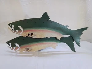 Avalanche Ranch Saltwater Salmon Wall Sconce - Picture 1 of 9