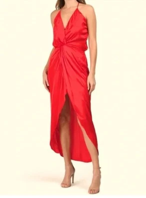Young Fabulous and Broke YFB Dress Womens Large L Siren Slip Red Ankle Length - Image 1 of 4