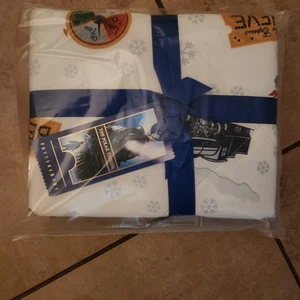 NEW Pottery Barn Polar Express Movie Quilted STANDARD Comforter sham Trains - Picture 1 of 5