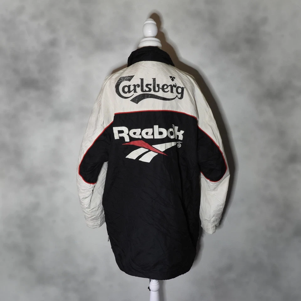 Liverpool FC Reebok Mens Black Training Rain Jacket | Vintage 90s Football Sz-L - Image 1 of 4