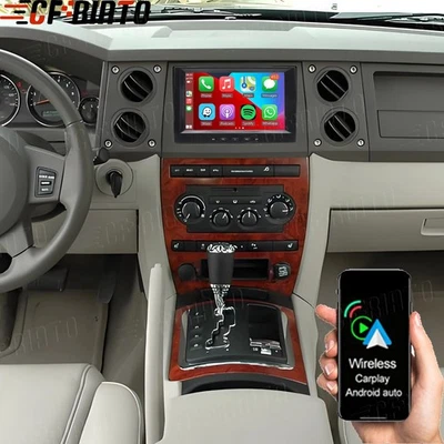 For Jeep Commander 2006-2008 Stereo Radio Android 15 Carplay GPS Player RDS DSP - Imagen 1 de 4
