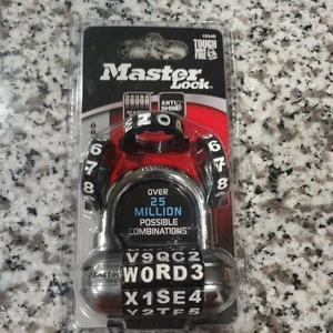 Lock Master Combination Shackle 1534D Padlock Plus Steel Password Wide Set - Picture 1 of 3