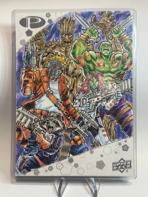 2021 Upper Deck Marvel Premier 5x7 Sketch Card Guardians Of The Galaxy 1/1 - Image 1 of 4