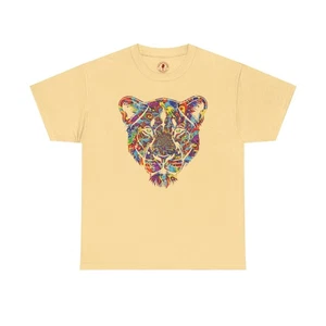 Psychedelic Lioness Tee, Unisex Heavy Cotton T-Shirt, Colorful Animal Casual - Picture 1 of 49