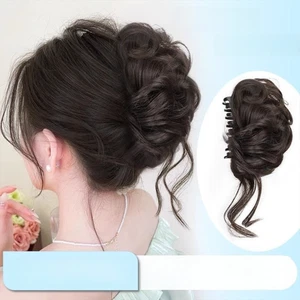 Synthetic Bun Head Wig Natural Wig Hair Clip Hair Accessories - Picture 1 of 12