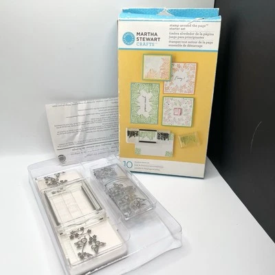 Martha Stewart Crafts STAMP AROUND THE PAGE Starter Set 10 Butterflies Fern - Image 1 of 4