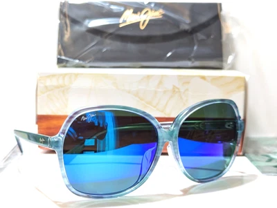 Maui Jim Taro Aquamarine Blue Polarized Blue Hawaii Sunglasses B795N-55B - Image 1 of 4