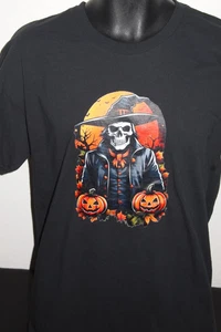 Neu ohne Etikett 2005 DR Halloween Ernte böser Pilger Kürbis T-Shirt Größe Herren Large - Bild 1 von 3