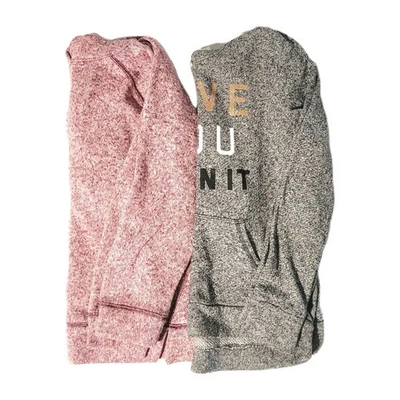 Lote De 2 Sudaderas Con Capucha Niña Talla 10/12 Antiguo Azul Marino/Xersion Gris Brezo Borgoña Foto 1 de 4