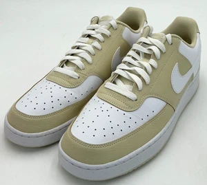 Nike Court Vision Low Men's Size 12.5 Light Khaki/White Sneakers - Picture 1 of 10