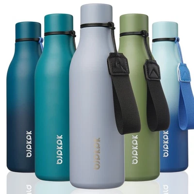 BJPKPK Insulated Water Bottles 18 oz Stainless Steel Metal Water Bottle with ... - Image 1 of 4