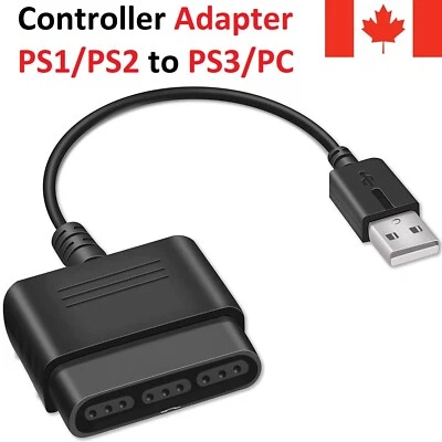 PS2 Playstation 2 Controller to PS3 PC USB Gamepad Controller Converter Adapter - Image 1 of 4