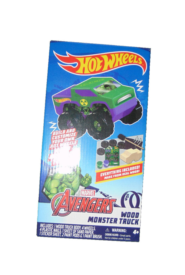 Carrinho Hot Wheels Monster Truck Hulk Marvel Caminhonete