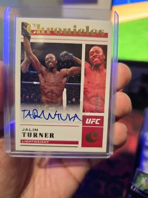 2023 Panini Chronicles UFC Signatures Gold /10 Jalin Turner #CS-JTN Auto - Image 1 of 4