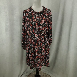 Banana Republic Dress Womens 10 Floral Boho Whimsy Lined Long Sleeve - Picture 1 of 9