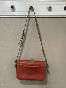 Bolso Bandolera Dooney & Bourke Cuero Rojo LEER Bolso Ecuestre De Colección - Imagen 1 de 24