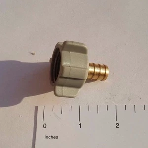 Adaptador giratorio de tuerca 1/2"" pex x 7/8"" bc (ballcock) de 10 piezas, crimp de latón sin plomo - Imagen 1 de 4
