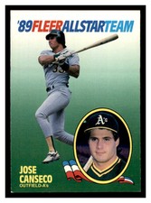 1989 Fleer All-Stars #2 JOSE CANSECO Oakland Athletics ~F3II