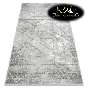 AMAZING exclusive ACRYLIC RUGS "VALS" abstraction vintage GREY Best Quality - Picture 1 of 12