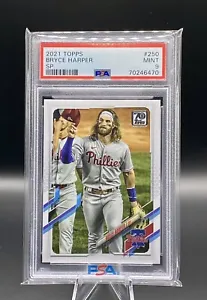 Bryce Harper 2021 Topps SP Photo Variation #250 Card Phillies Graded PSA 9 - Picture 1 of 1
