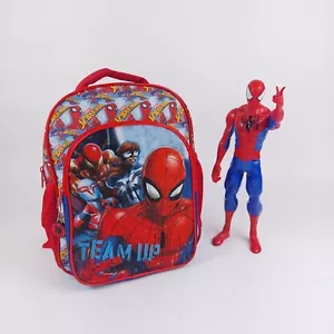 Spider-Man SET "Team Up" Rucksack mit Actionfigur 11" - leuchtende Farben - Bild 1 von 14