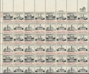 US SCOTT 1779-82 15c AMERICAN ARCHITECTURE Full Mint NH Sheet of 48 - Picture 1 of 1