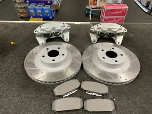 4 POT FRONT BRAKE CALIPER UPGRADE FOR LEGACY IMPREZA WRX TURBO GC8 STI TYPE R - Picture 1 of 5