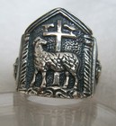 Bischof Ring mit Lamm  Ring 925 SILBER