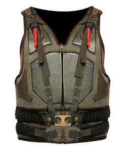 Bane The Dark Knight Rises Cosplay Tom Hardy Mens Formal Faux Leather Biker Vest - Bild 1 von 3