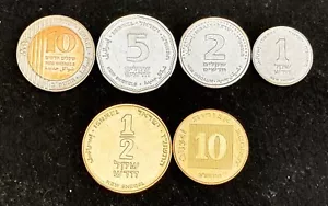 LOT OF MODERN ISRAEL COINS. FULL SET NEW SHEKEL AND AGOROT. - Picture 1 of 2
