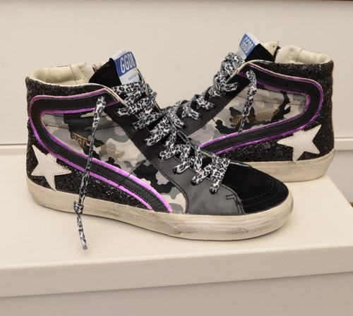 GOLDEN GOOSE Sneakers alte autentiche da donna GGDB Gol Goose Slide taglia 36 US 6