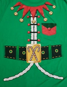 25 de diciembre Navidad Santa's Helper Elf Unisex Verde Camiseta GRANDE Talla 3XL *NUEVA SIN ETIQUETAS* - Imagen 1 de 9