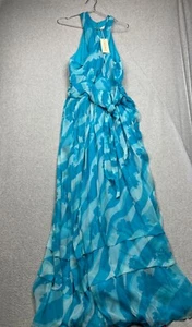 Ramy Brook Womens Zoya Chiffon Maxi Gown Dress 8 FLowy Feminine Boho Classy - Picture 1 of 16