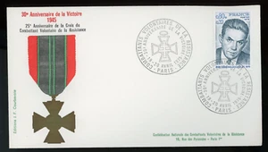 FRANCE 1975 SOUVENIR COVER, 30th ANNIVERSARY OF THE 1945 VICTORY !! EE13 - Picture 1 of 2