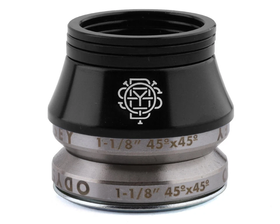 Odyssey Integrated 1-1/8 45x45 Black Headset With Conical Spacer