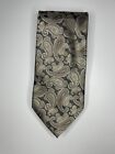 Bergamo New York Krawatte/schwarzbraun Paisley/100 % Polyester/L-57 Zoll & W-3,5 Zoll