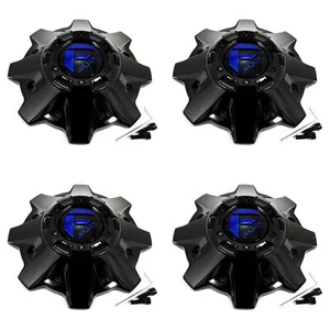 4 Fuel Off-Roads Black Center Caps for 8L D556 Coupler D560 Vapor Vapor D560 - Picture 1 of 6