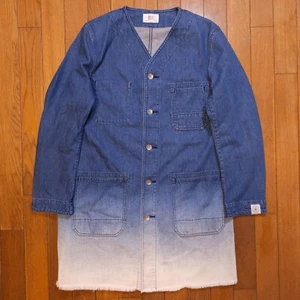 RARE Edifice x Big John Made in Japan Gradation Cutoff Denim Shop Coat Large - Picture 1 of 14