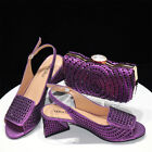Fashion Italian Shoes Party Women With Matching Rhinestones Shoes And Bags Sets