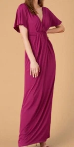 MONSOON JESSICA SLINKY JERSEY MAXI DRESS, RED BERRY, SIZE 10, BNWT, WEDDING - Picture 1 of 12