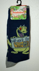 Reptar Rugrats Nickelodeon funktioniert für Bar neue Etiketten Paar Socken passt 6-12 2019 - Bild 1 von 2
