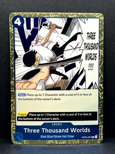 ​Three Thousand Worlds OP03-057 Juego de Cartas Dorado Una Pieza Inglés - Casi Nuevo - Imagen 1 de 2