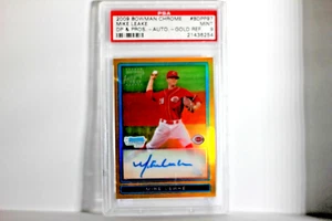 2009 TOPPS BOWMAN CINCINNATI REDS GRADED 9 AUTO /50 MIKE LEAKE #BDPP97 (BS6) - Picture 1 of 2