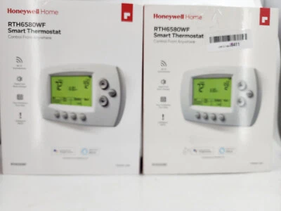 HONEYWELL HOME RTH6580WF SMART THERMOSTAT 2 PACK CONTROL FROM ANYWHERE W/ WI-FI - Image 1 of 4