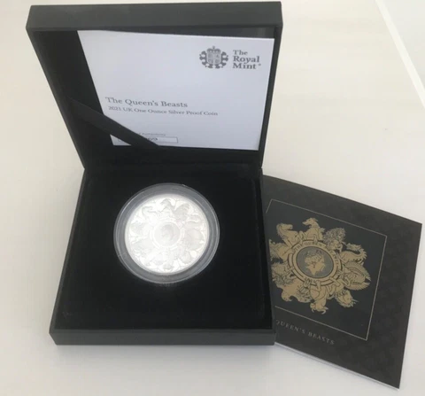 2021 THE QUEENS BEASTS SILVER PROOF 1OZ ~ COMPLETER COIN Cover