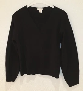 PULLOVER PULLI SCHWARZ H&M CONSCIOUS V-AUSSCHNITT NAHT VORNE UND HINTEN - Bild 1 von 2